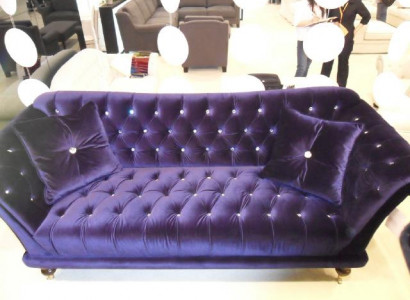 Chesterfield 3 Seater Elegant Sofas Textile Couch Luxury Blue Sofa > Chesterfield 3místná elegantní sedací souprava z textilu v luxusní modré barvě